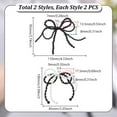 thumbnail image 2 of 4Pcs Pearls Bow Shoe Charms for Sneakers 2 Styles Shoe Lace Charms Elegant Pearl Buckle Bowknot Shoe Decoration Charms Beaded Chain for Wedding Gift, 2 of 6
