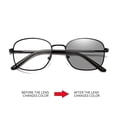 thumbnail image 1 of Montura de gafas de metal para hombre, moda anti-luz azul, espejo plano, montura de gafas retro, gafas que cambian de color para mujer, 1 of 5