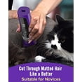 thumbnail image 2 of Cat Grooming Clippers for Matted Long Hair, 5-Speed Cat Grooming Kit Cordless Low Noise Pet Hair Clipper Trimmer Shaver for Dogs Cats Animals (Purple), 2 of 7
