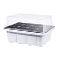 thumbnail image 4 of SKISUNO 10 Pack Growing Tray with Dome for Gardening Bonsai and Succulent Plants 12 Cells White, 4 of 8