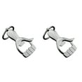 thumbnail image 3 of unbranded 2pcs Hand-shaped Keychain Metal Wine Bottle Opener Beverage Can Opener Great Gift Palm Thumb Up Keyring (Silver), 3 of 8