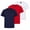 Engine Red/White/Classic Navy, variant on 3-Pack Men's Cotton Short Sleeve Crew Neck Pocket T-Shirt, Black, X-Large
