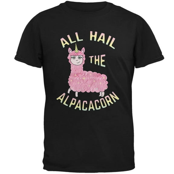 All Hail the Alpacacorn Mens T Shirt Black X-LG