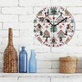 thumbnail image 3 of Yayeee 10" Wall Clock Battery Operated Quartz Round Silent Non-Ticking Home Decor,Beige Nordic Christmas House, 3 of 6