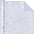 thumbnail image 2 of 30 Inch Jumbo 3D Kraft Christmas Wrapping Paper - 30 Inch x 16.5 Feet - Silver and White Snowflake Wrapping Paper with Embossed Perfect for Christmas, Holiday, Party Celebration, 2 of 14