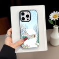 thumbnail image 6 of SKLYDDI Multicolor Vintage Christmas Card for iPhone 13 Pro Case - Snow-Covered Cottage & Holly Berries, TPU, Festive, Aesthetic Cute, 6 of 7