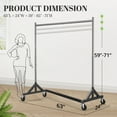 HOKEEPER 400LBS Industrial Strength Z Base Garment Rack, Movable Metal