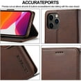 thumbnail image 4 of Case for iPhone 12 / iPhone 12 Pro, PU Leather Wallet Folio Flip Magnetic Buckle Slim Back Cover Built-in Card Holder Slot and Stand for iPhone 12 / iPhone 12 Pro 6.1 Inch (Brown), 4 of 14