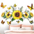 thumbnail image 1 of Pegatinas de pared de girasol con pegatina de pared de mariposa 3D,Pegatinas de pared de girasol,Pegatinas de pared para dormitorio, 1 of 8