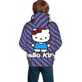 thumbnail image 5 of Hello Kitty Hoodie 3D Print Pullover Hooded Long Sleeve Sweatshirts Tops Blouse with Pocket for Boys Girls X-Large, 5 of 7