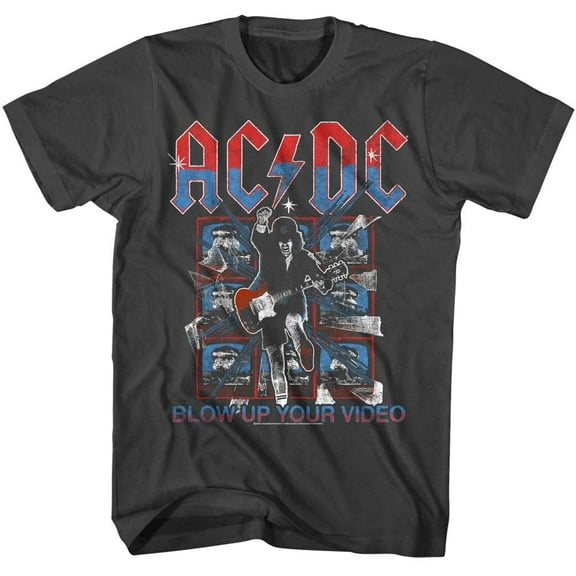 ACDC - Americana Blow Up Video - Officially Licensed American Classics - Front Print Solid Adult Short Sleeve T-Shirt