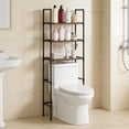 thumbnail image 4 of Tgbvmt 3 Tier Above Toilet Storage Rack 5 Ft Waterproof Anti-rust Stable Shelf Space Saving for Bathroom Toiletries Washing Machine Balcony Plants Shower Supplies Decor Bathroom Storage Organizer, 4 of 8