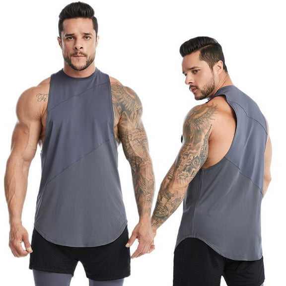 Zoeecloth Tank Tops for Men's Plus Size Sleeveless loose Cut Shirts Basketball Sleeveless T-Shirts Sports Quick Drying Undershirt Vest S-3XL