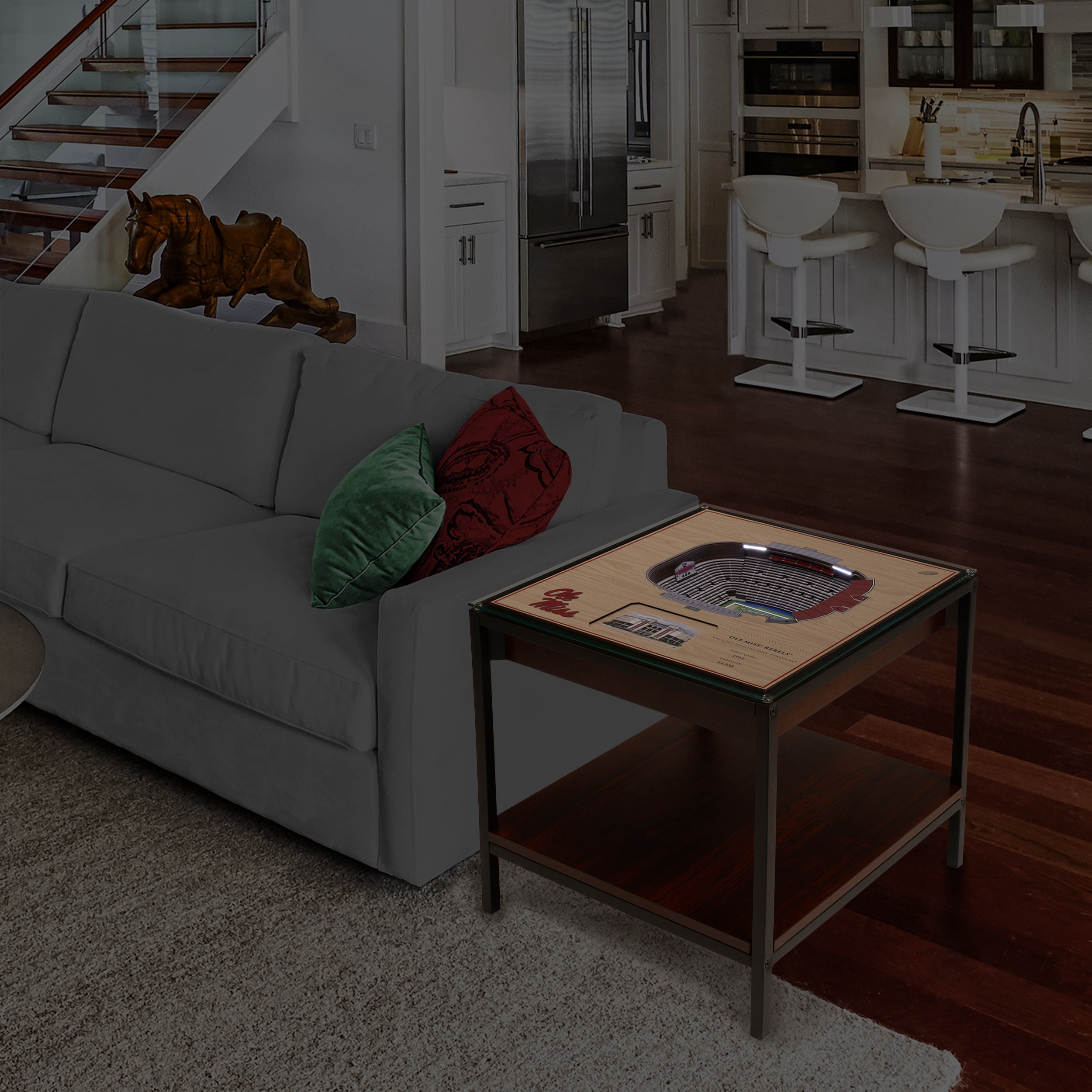 Mississippi Rebels 25-Layer StadiumViews Lighted End Table
