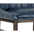 thumbnail image 5 of Sunpan Halden 29.5" Modern Faux Leather Barstool in Blue/Rustic Bronze, 5 of 6