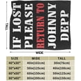 thumbnail image 3 of Blanket Johnny Actor Depp Throw Flannel Blankets Warm Soft Cozy Fuzzy Air Conditioning Blanket for Living Room Sofa Bed Gift Blankets for All Seasons 40"x50", 3 of 6