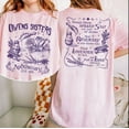 thumbnail image 3 of Vintage Sisters Apothecary Halloween Shirt, Witchy Moon and Herb Graphic Tee, Cottagecore Spooky Season T-Shirt, Retro Fall Witch Gift, 3 of 7