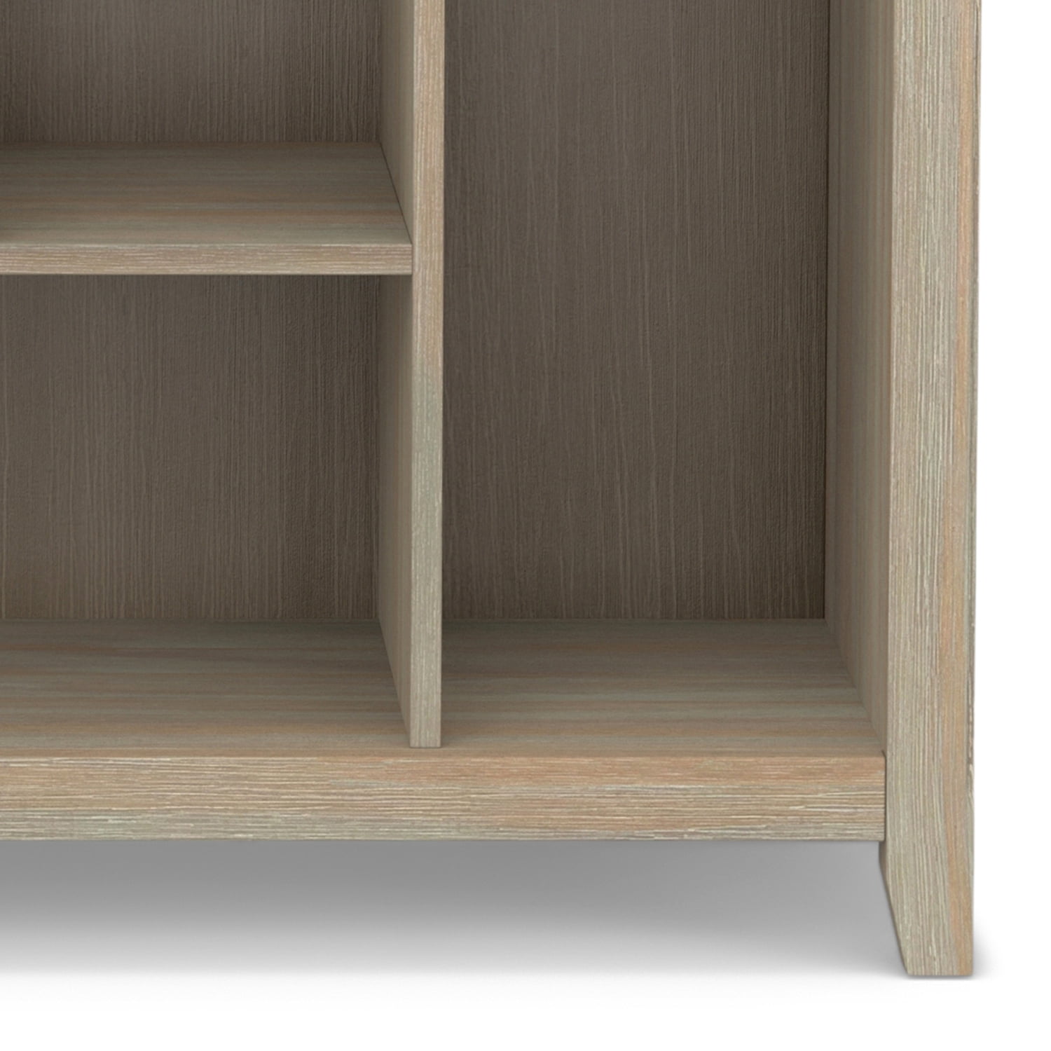 Simpli Home Amherst SOLID WOOD 44 inch x 44 inch Transitional Multi Cube Bookcase and Storage Unit in Distressed Grey