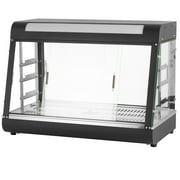 SKYSHALO Commercial Food Warmer 3-Tier Countertop Pizza Cabinet with Water Tray