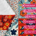 thumbnail image 7 of Flannel Fleece Throw Blanket, Soft Large Throw Blanket, Lightweight Cozy Plush Throw Blanket Fit Sofa Bed, 50"x60", Patchwork Floral Pattern, 7 of 7