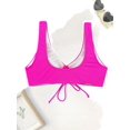 Women's Bikini Tops Straps Plain Sleeveless Sexy Hot Pink L (8/10