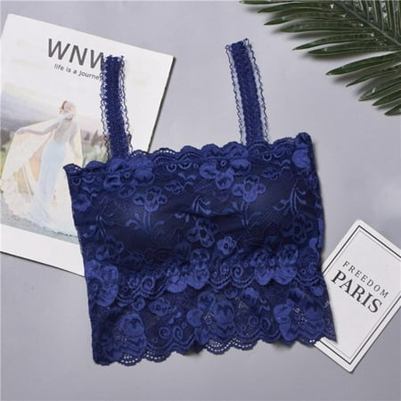 

Fantadool Lace top Lingerie Women Padded Crochet Vest Bralet Casual Woman Underwear Bralette Lady Bandeau Crop tops Camisole