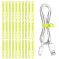 thumbnail image 1 of Donruby 30 bridas de silicona para cables – reutilizables y lavables con hebillas de bloqueo ajustables, correas de gestión de cables de alta elasticidad para el hogar, oficina, escuela, organizador d, 1 of 1