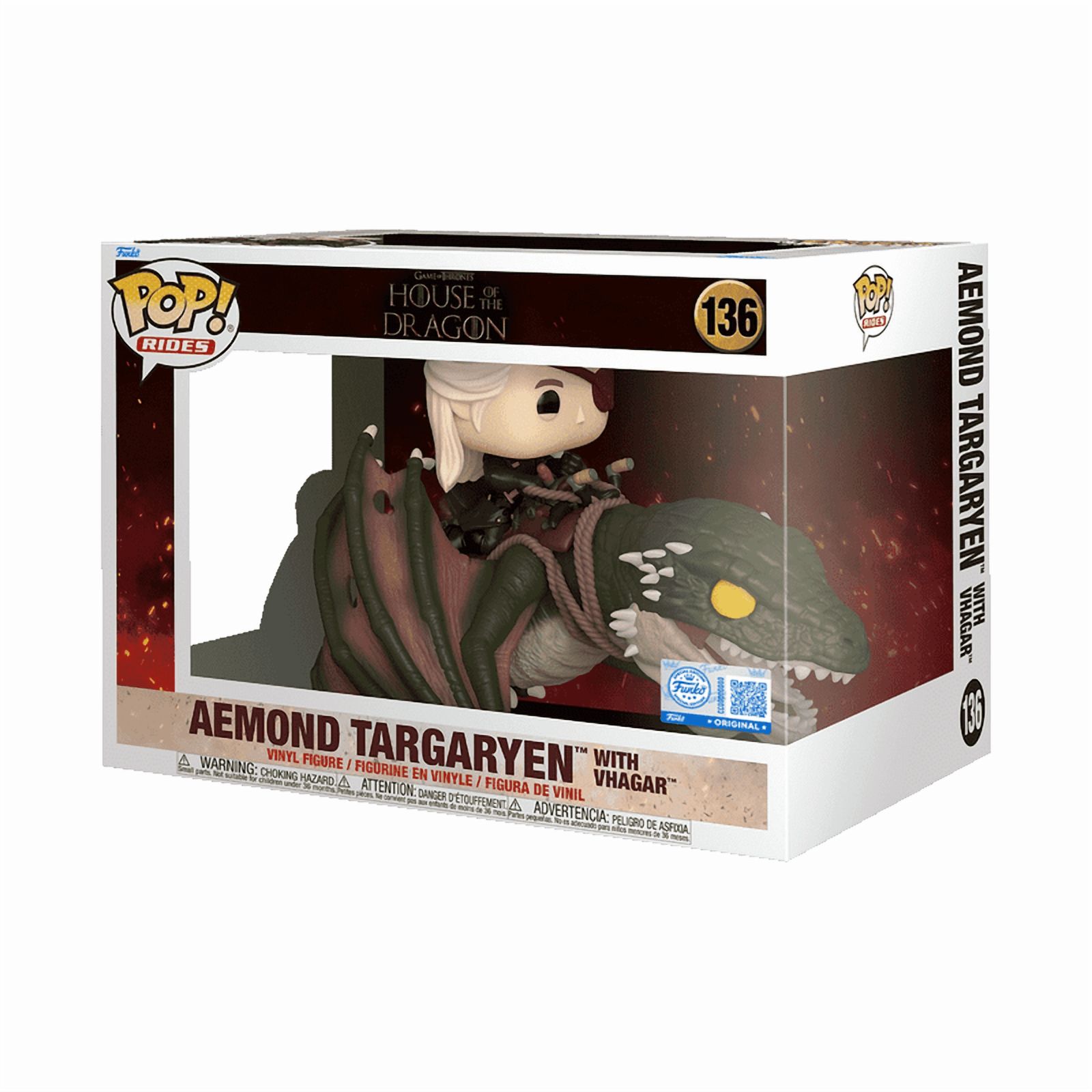 Funko Pop! House of the Dragon Aemond Targaryen with Vhagar #136 - Exclusive