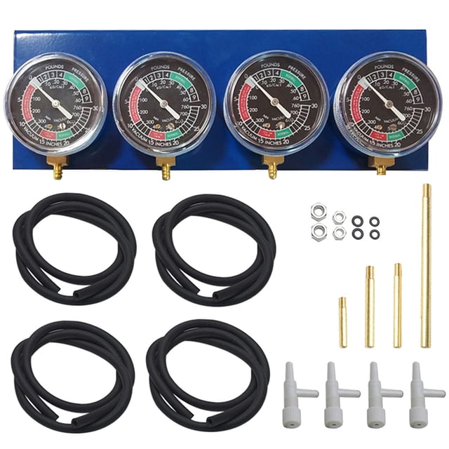 Graflsoa Universal Motorcycle Carburetor Synchronizer Kit for 2-4 Cylinder Engines, Includes Vacuum Gauge, Hoses, Connectors, and Extension Rods