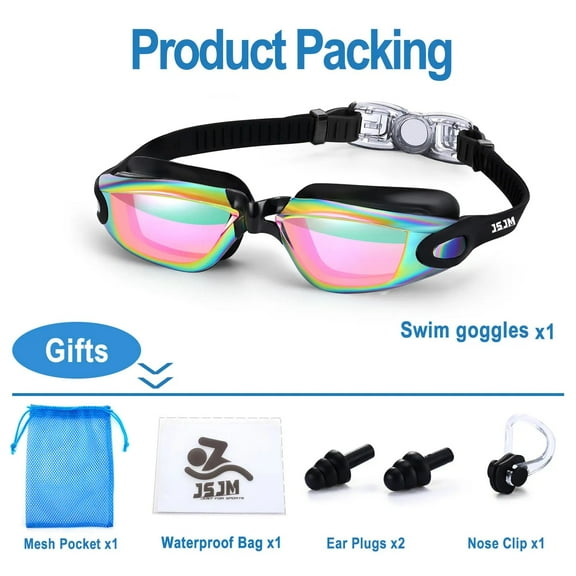 JSJM Professional Anti-fog Swimming Goggles