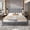 Gray + California King + Upholstered + Velvet, variant on Queen Size Upholstered Bed Frame,With Wall Sconce And USB Port, Wide Headboard, Velvet, Gray