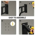 thumbnail image 4 of 1pcs Hand Rails for Outdoor Steps, Indoor U-Shaped Wall Mount Stair HandRail, Metal Iron Outdoor Grab Bar Black Hand railings for The Elderly, Kids, Disabled, Pregnant Women, 4 of 9
