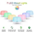 thumbnail image 2 of Kamon Aroma Essential Oil Diffuser, 500ml Ultrasonic Humidifier, Air Mist Aromatherapy Diffuser, 7 Color LED Lights Auto-Off Remote Control for Home, Office Light Brown, 2 of 10