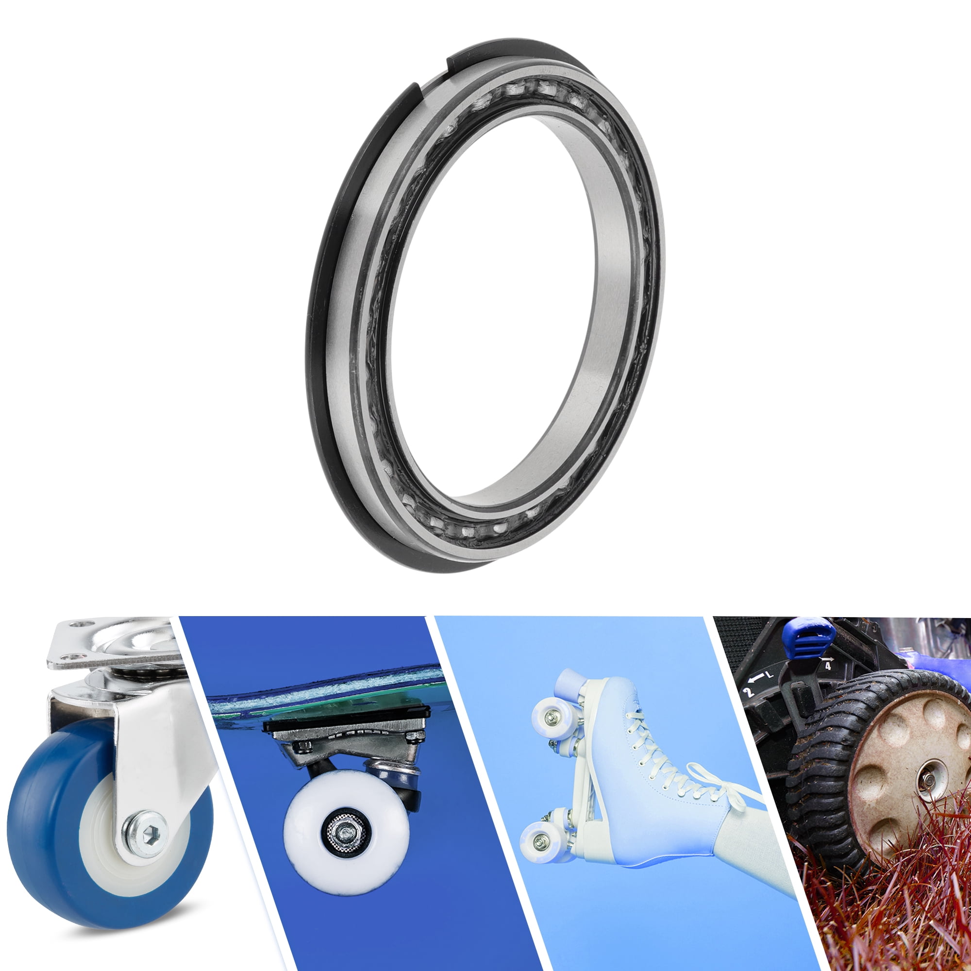 Unique Bargains 6817NR Deep Groove Ball Bearings 85x110x13mm P0 Open Type Lubricated Bearings 1 Pc Car Scooter Skateboard Wheel Universal Silver Tone