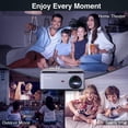thumbnail image 5 of 5G WiFi Projector 1080P Native FLZEN MX 7500 Lumen 20000:1 Home Theater Projector Bluetooth, Side Projection 4-point Correction Screen Mirroring Airplay Miracast, 100” Screen & Carry Bag, 5 of 14