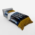 thumbnail image 3 of Ambesonne Landscape Bedding Set 4 Pcs, Daffodil Field Farming, Queen, Mustard Blue, 3 of 3