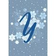 thumbnail image 2 of America Forever Winter Monogram Letter Y Garden Flag Vertical Double Sided 12.5 x 18 inches Winter Holiday Decor for Outdoor, Porch for Decoration, Blue Snowflake Yard Flag, 2 of 2