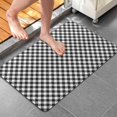 thumbnail image 4 of Black White Small Checkered Pattern Bathroom Rugs Mat,Non Slip Microfiber Bathroom Rug,Rubber Backing,Soft Bathroom Mats for Bathroom Floor,Tub and Shower,20x32in(50x80cm), 4 of 5