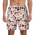 thumbnail image 3 of Uemuo Mushroom Pattern Mens Swim Trunks Quick Dry Board Shorts with Mesh Lining, Stretch Beach Shorts Quick Dry No-Chafing Board Shorts-X-Large, 3 of 9