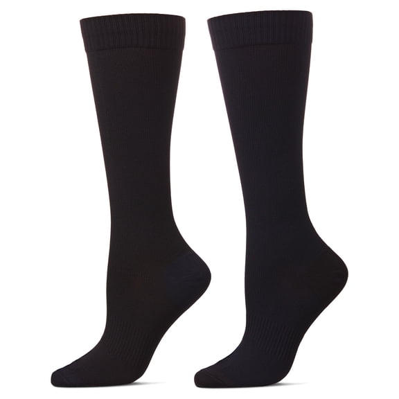 MeMoi Women's 2 Pair Pack Tipped Compression Socks - Womens - Female, 9-11, Navy-Black