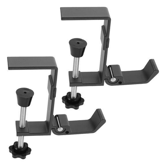 Vosarea 2Pcs Portable Headphone Hanger in Grey with Antislip Coating for Secure Desktop Storage