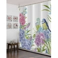 thumbnail image 4 of Floral Bird Shower Curtain, Spring Colorful Hydrangea Flowers Hummingbird Rustic Bathroom Curtains for Bathtub Decor Waterproof Fabric Machine Washable with 12 Hooks, 4 of 6