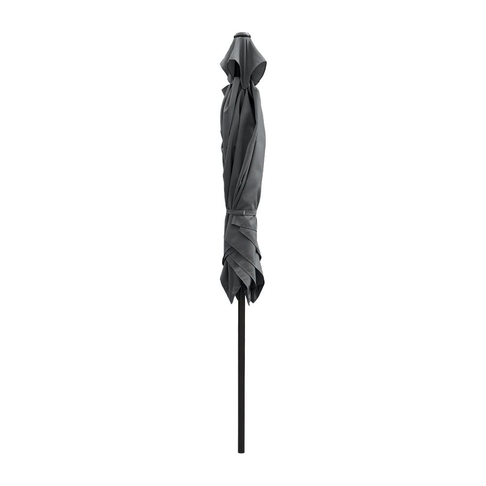 Ultrashades 6.5 ft Square Outdoor Patio Market Umbrella with Push Button Tilt and Crank Handle, Dark Grey