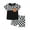 Black, variant on Suealasg Kids Boys Summer Outfits Clothes 6M 1T 2T 3T 4T Children Short Sleeve Checkerboard Print T-Shirt Tops Elastic Shorts 2Pcs Causal Beach Clothing for Toddler Boy
