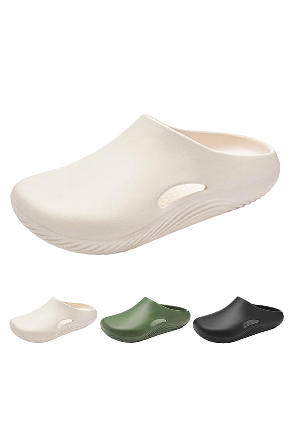 Garden Sandals for Women Men Chef Shoes Nursing Clogs Non Slip Slides Close Toe Slip on Wide Width Sneakers White Size 9