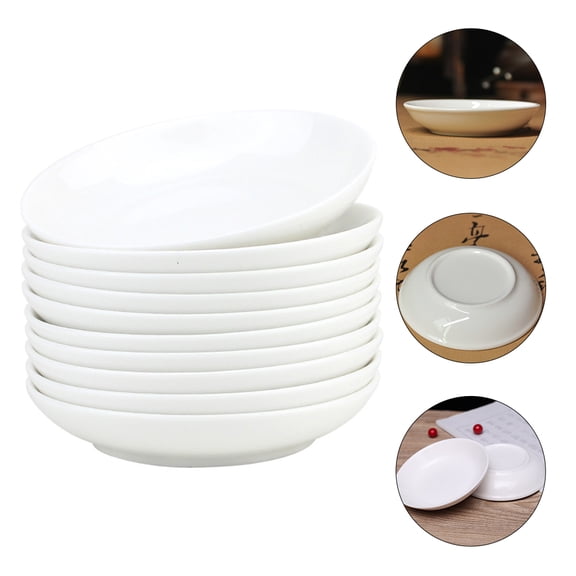 MLINS  12 Pcs Round Dish Ceramic Ink Disc Painting Tray Art Palette