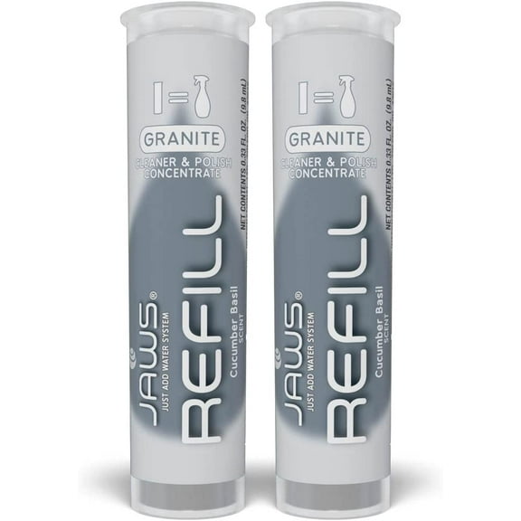 JAWS Granite Cleaner & Polish Refill Pack. Includes 2 Refill Pods. Refillable Cleaning Supplies.