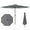 Gray, variant on Resenkos Outdoor Garden Umbrella,Market Umbrella,12 Feet Patio Umbrella with Crank Handle and 8 Sturdy Ribs-Coffee