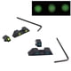 thumbnail image 2 of Yuarrent Juego de miras nocturnas, Kit de mira de delantera y trasera óptica profesional, componente modificado, piezas de equipo de , verde Type2 NO2, 2 of 6