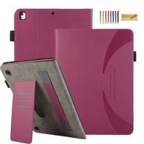 Dteck Case for iPad 9.7 6th/5th Gen 2018/2017, iPad Air 2 Case,Premium PU Leather Case with Card Holder & Hand Strap, Multi-Angle Stand Folio Cover for iPad 6th/5th/Air 2/Pro 9.7,Rose